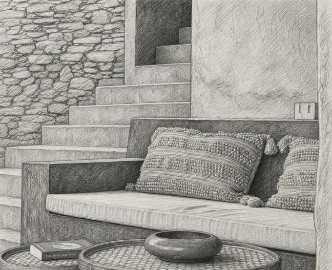 Interior lounge area of the retreat